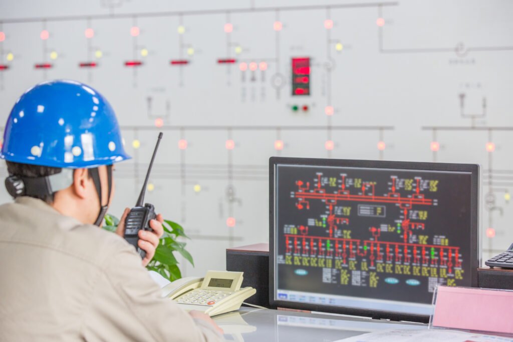 workers in control room